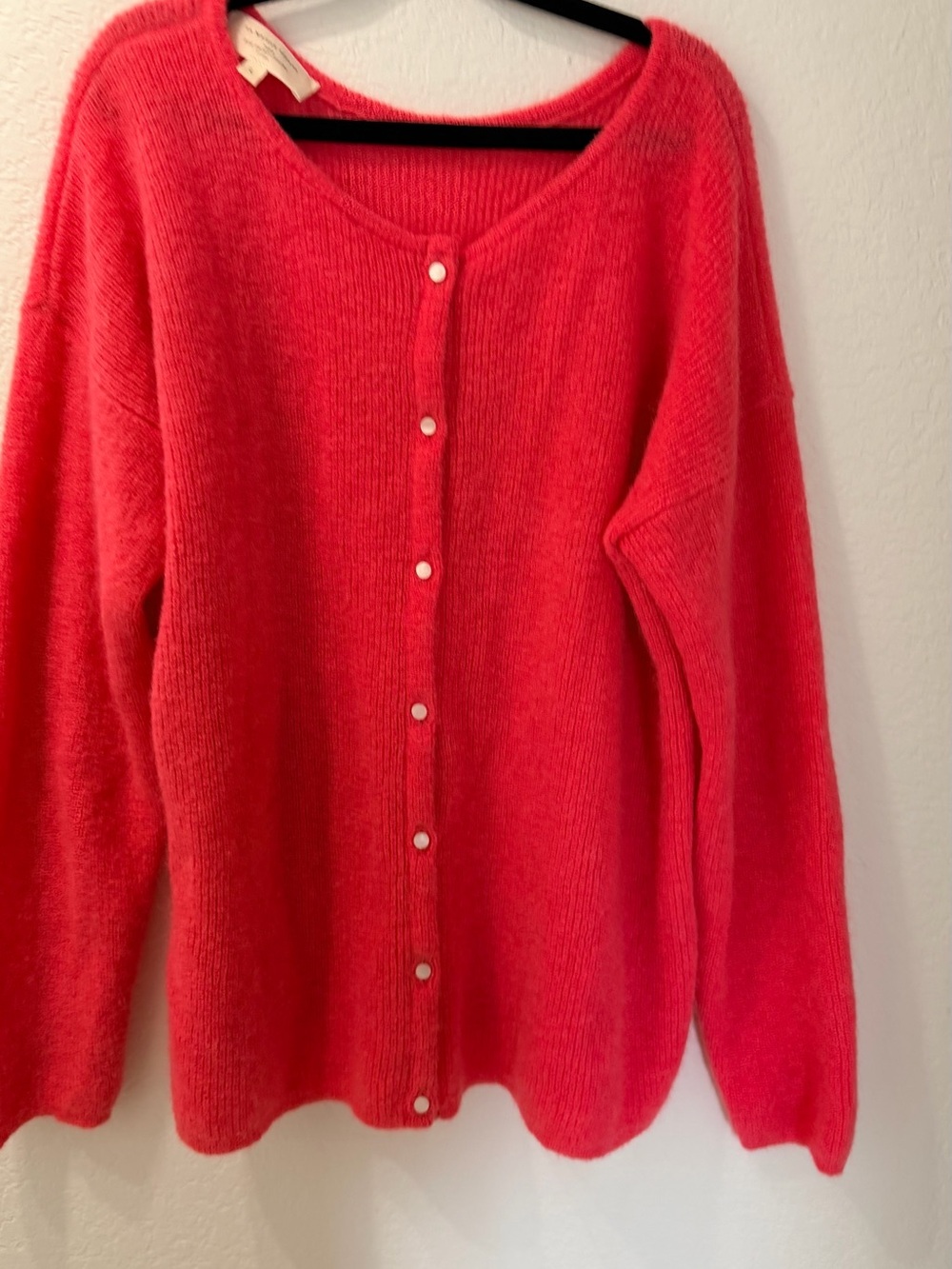 Sezane gaspard cardigan in bright pink - Picture 6 of 8